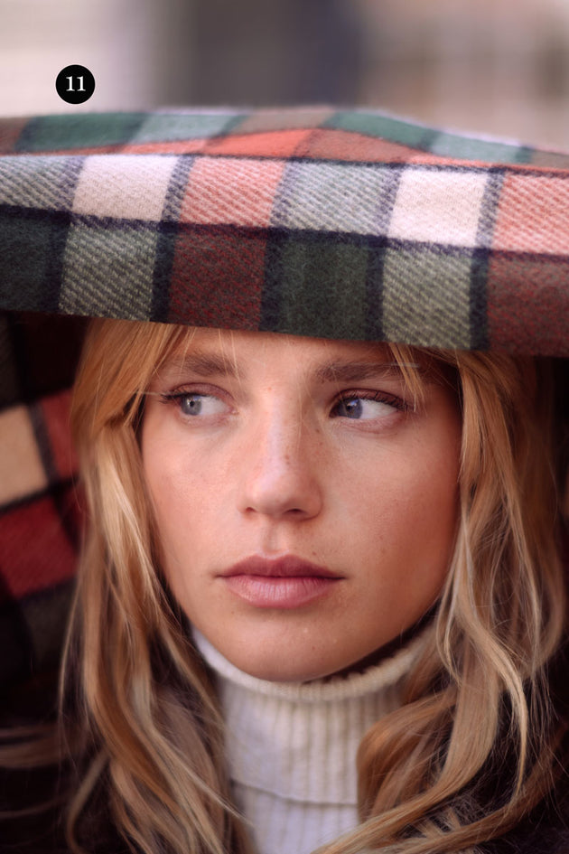 women wearing scarf in country green