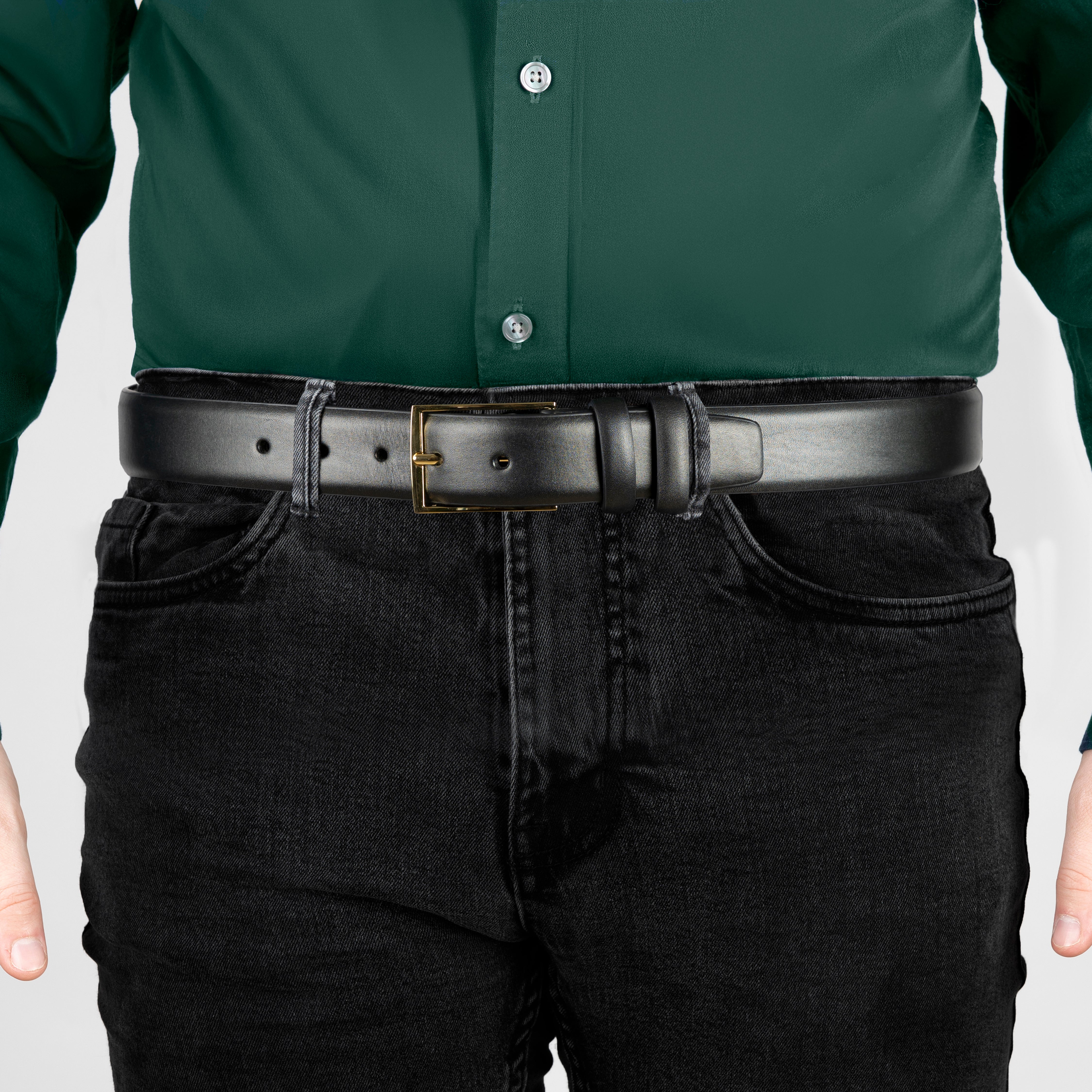 cognac lederen pantalon riem met krokodillen structuur, 3,5 cm breed