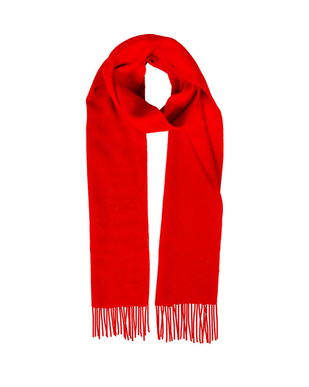 men's red lambswool scarf