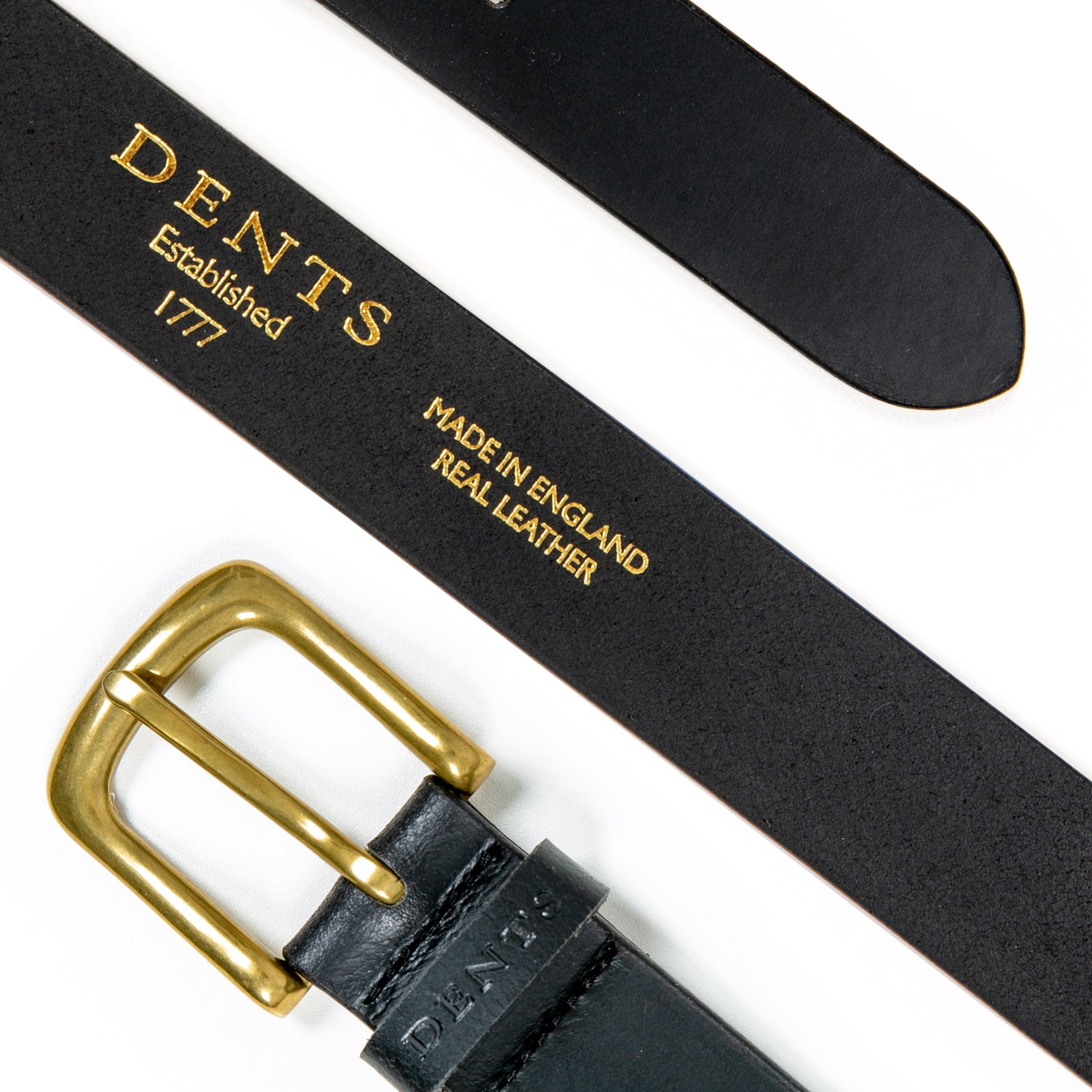 Ceinture cuir de vachette noir - Blue Star
